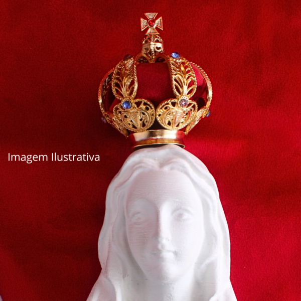 Coroa Tradicional Nossa Senhora de Fátima P/imagens de 50-60cm - Imagem 5